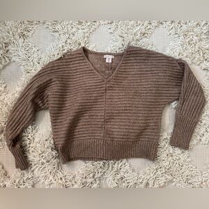 Cozy Brown Ribbed Sweater